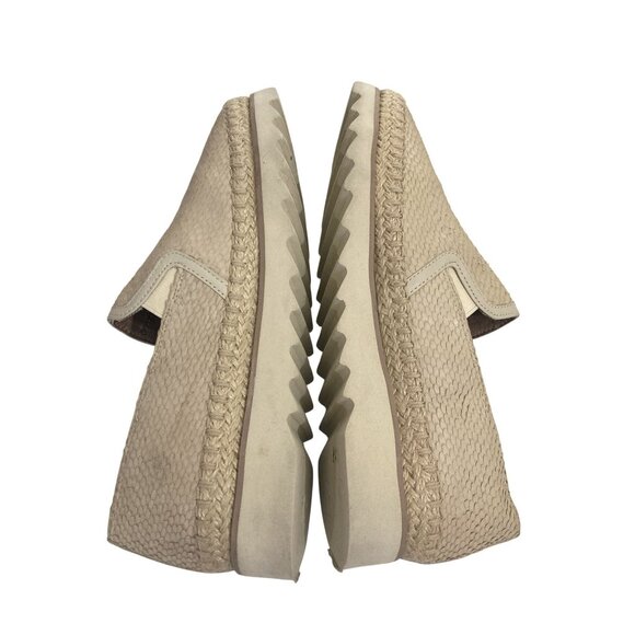 Donald J Pliner Women's Size 7.5 Beige Textured Slip-On Loafers shoes - Picture 6 of 7
